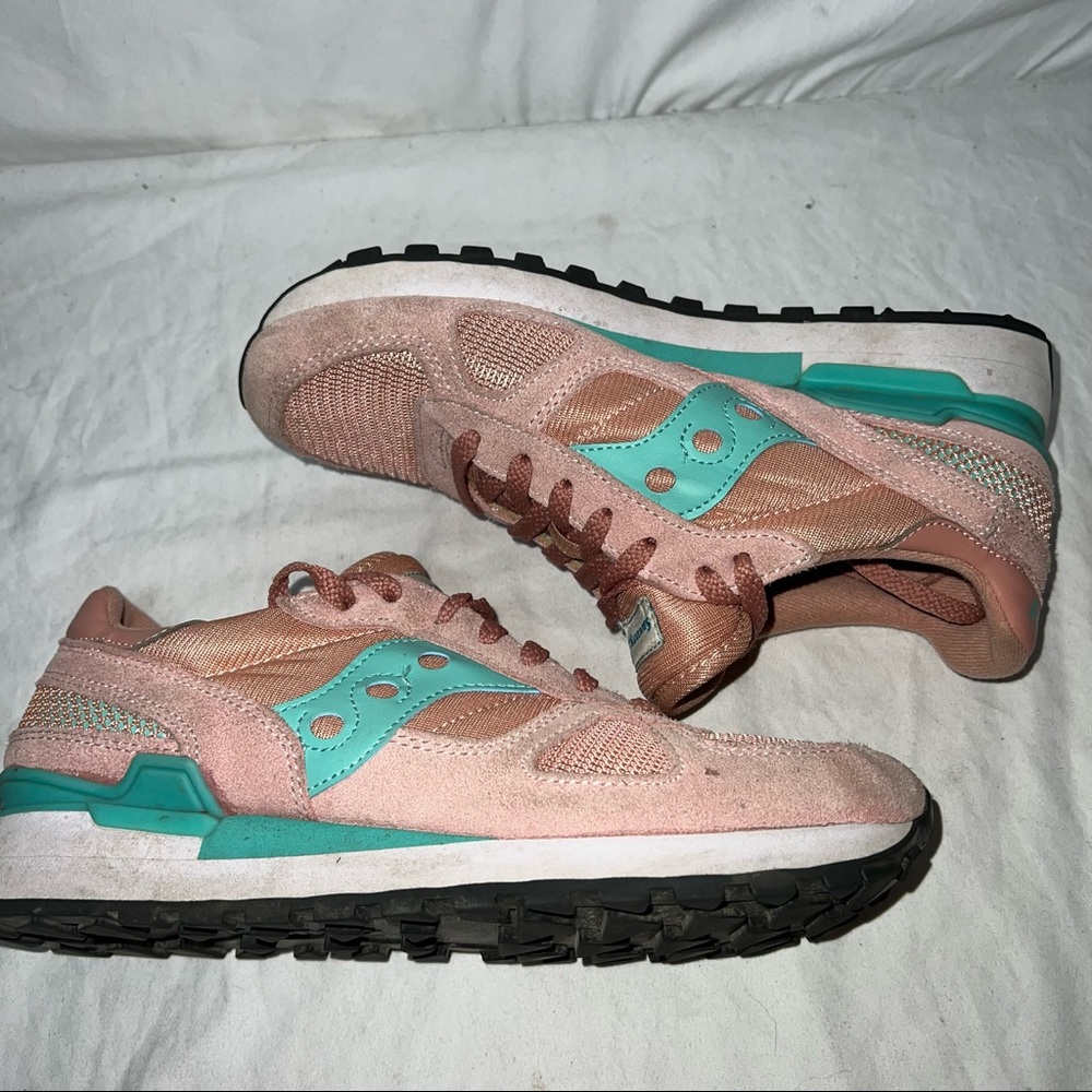 Women’s Saucony Shadow Original Pink Green S1108-643 Size 8.5 - Picture 9 of 9